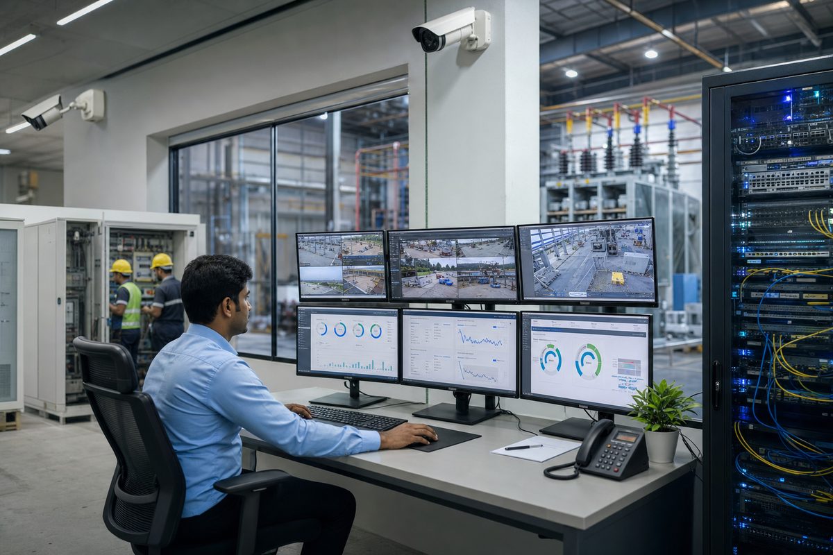 AI-enabled CCTV and IT infrastructure at Power Gain Engineers, Ahmedabad